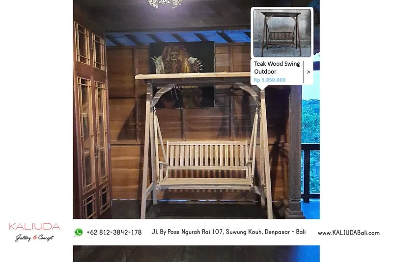 Teak Wood Swing, Private Residence, Sanur, Bali by Kaliuda Gallery Bali