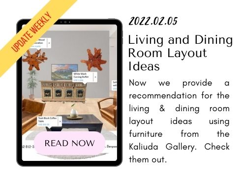 220205 - Living and Dining Room Layout Ideas use furniture from Kaliuda Gallery Bali