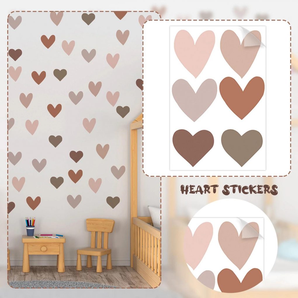 Heart sticker on the wall - Valentine Interior Decoration Blog Kaliuda Gallery Bali