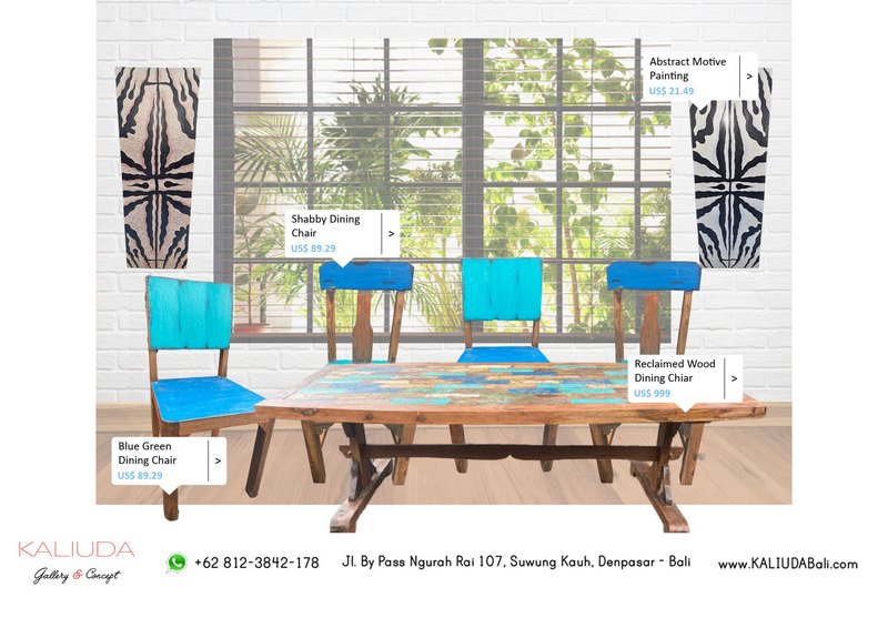 Layout Ideas for Dining Room Furniture by Kaliuda Gallery Bali