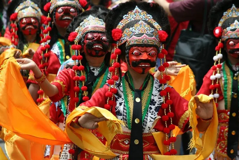 Topeng Dance Cirebon - 8 Best Indonesia Souvenirs Mask - Kaliuda Gallery Bali