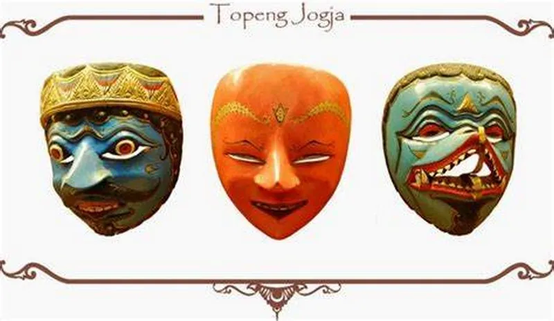 Yogayakartan Mask - 8 Best Indonesia Souvenirs Mask - Kaliuda Gallery Bali