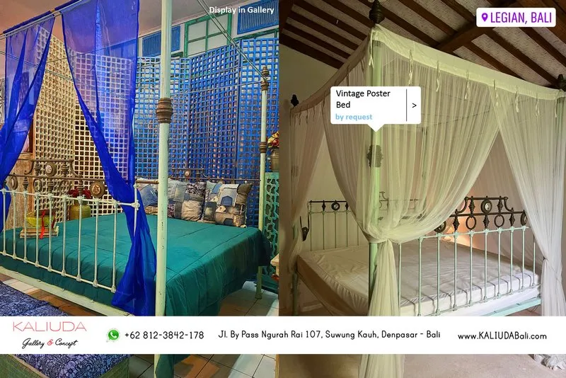 220223 - Vintage Poster Bed, Private Residence, Legian, Bali, Indonesia by Kaliuda Gallery Bali