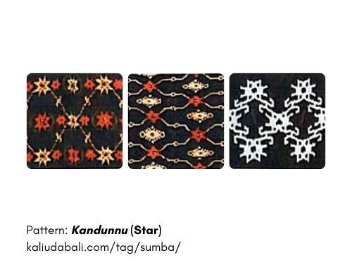 Sumba Ikat Motifs Kandunnu (Star) - Kaliuda Gallery Bali