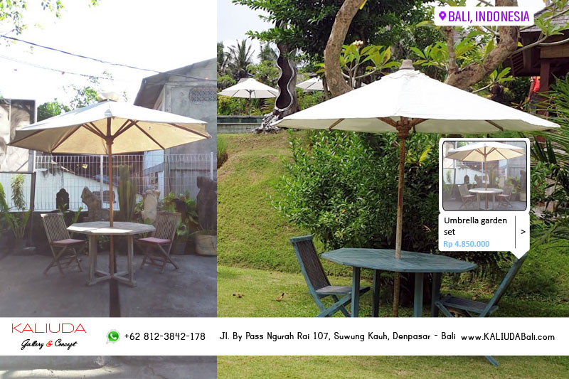 220418 - Set Umbrella, Table, & Garden chair at Private Villa, Gianyar, Bali, Indonesia Project by Kaliuda Gallery Bali