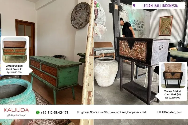 220919 - Vintage Original Chest Console, Coffee Shop Project, Legian, Bali, Indonesia by KALIUDA Gallery