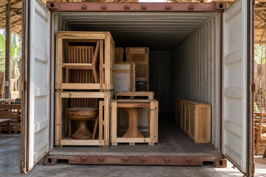 Half loaded container