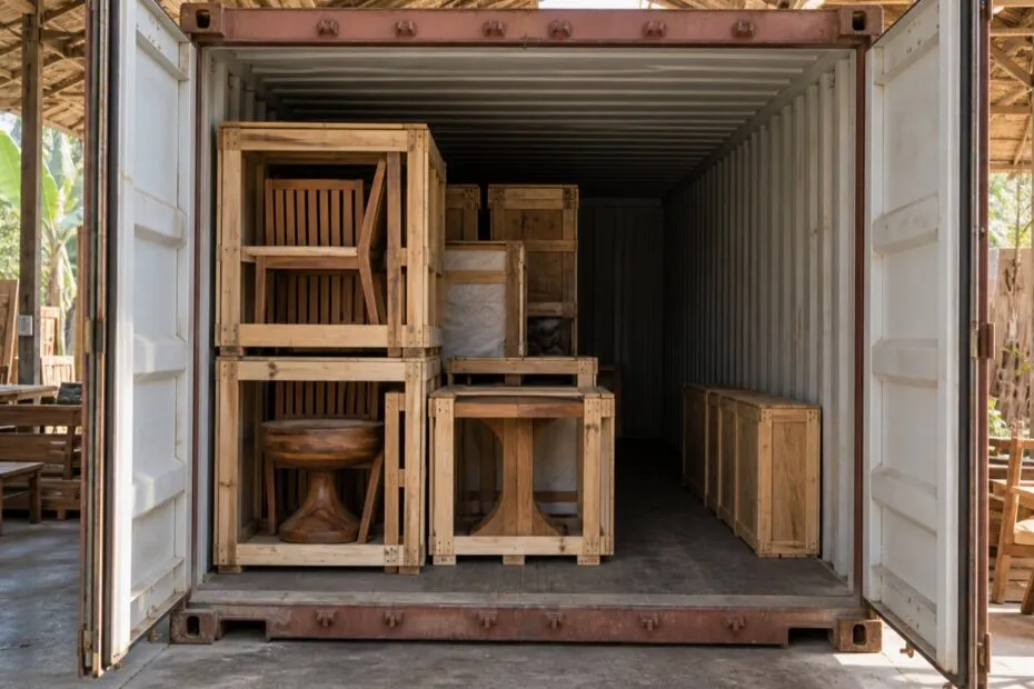 Half loaded container