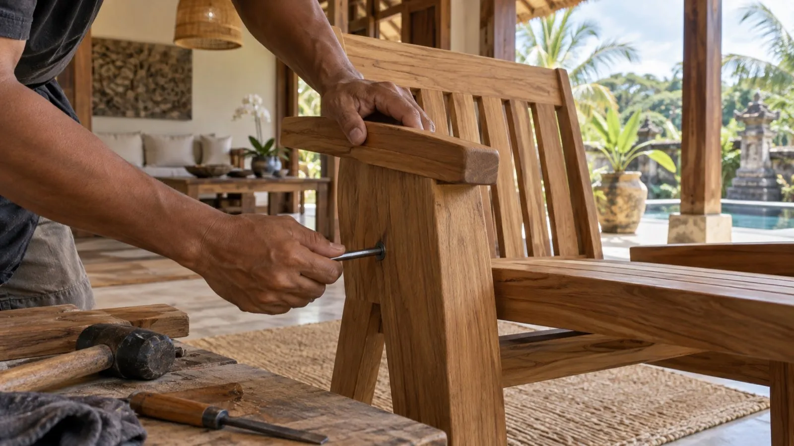 Furniture installation scene