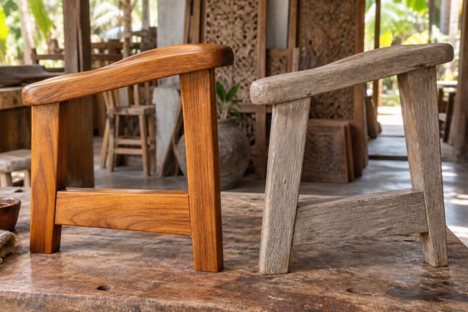 Oiled vs silvered teak