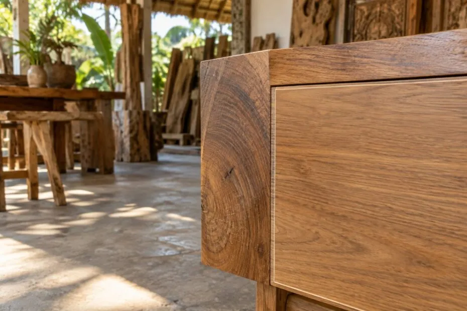 Teak end grain comparison